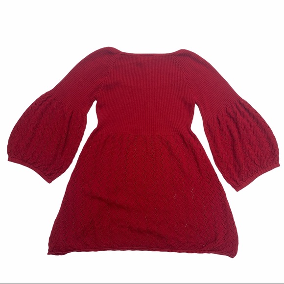 Mimi Chica Crochet Sweater Red SZ L - Picture 3 of 7